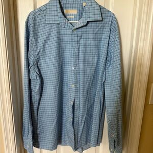 Michael Kors Blue Casual Button Down Shirt
